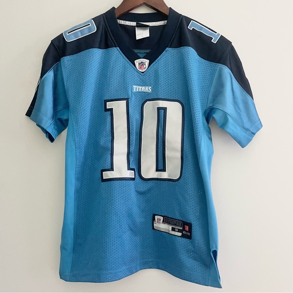Reebok Premier NFL Jersey Tennessee Titans Jake Locker #10 Blue Mesh Youth Small - Picture 3 of 8